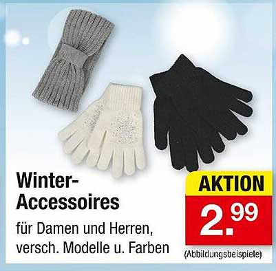 Winter-Accessoires für Damen und Herren, versch. Modelle u. Farben