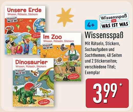Wissensspaß von Was ist Was - Mit Rätseln, Stickern, Suchaufgaben und Sachthemen
