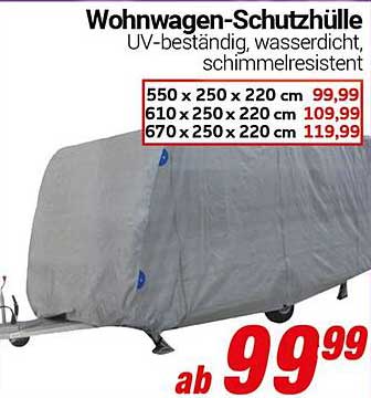 Wohnwagen-Schutzhülle UV-beständig, wasserdicht, schimmelresistent