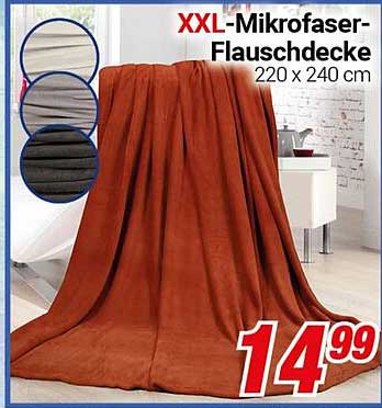 XXL-Mikrofaser-Flauschdecke 220 x 240 cm