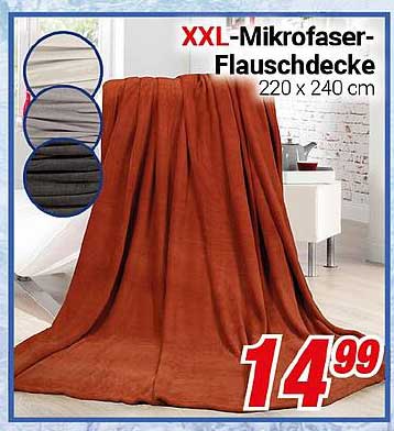 XXL-Mikrofaser-Flauschdecke 220 x 240 cm