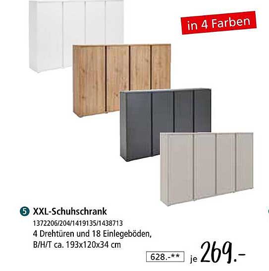XXL-Schuhschrank in 4 Farben