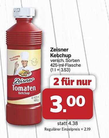 Zeisner Tomaten Ketchup - 2 für 3,00 €