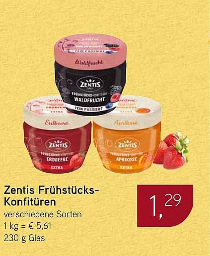 Zentis Frühstücks-Konfitüren - verschiedene Sorten