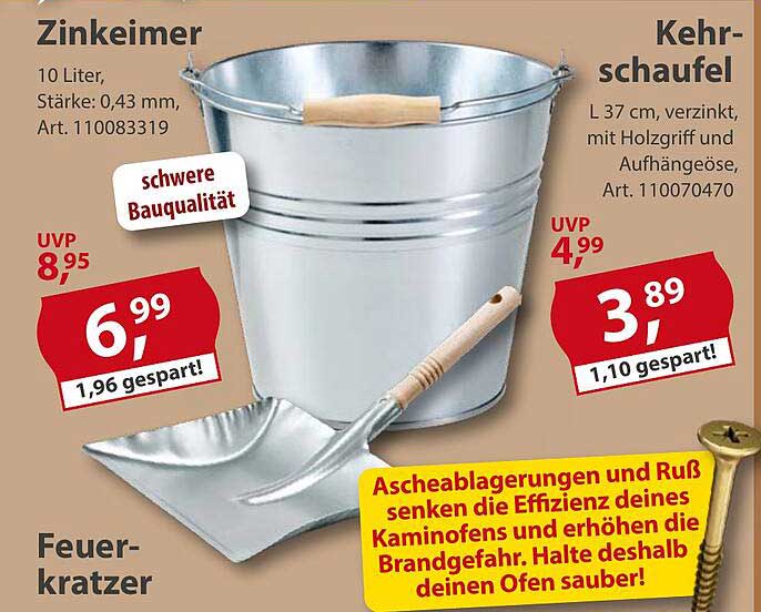 Zinkeimer und Kehrschaufel – Praktische Helfer für dein Zuhause