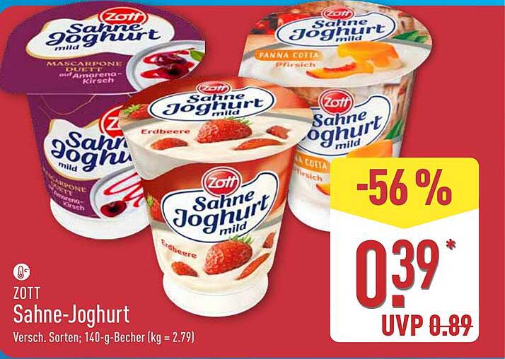 ZOTT Sahne-Joghurt mild – verschiedene Sorten im Angebot