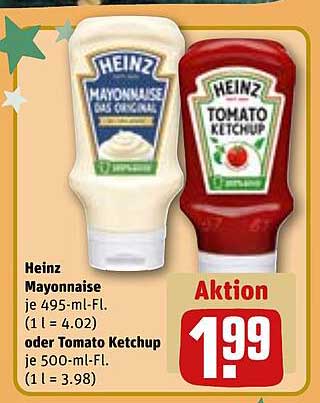 Heinz Mayonnaise oder Tomato Ketchup
