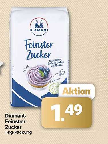 Diamant Feiner Zucker 1-kg-Packung