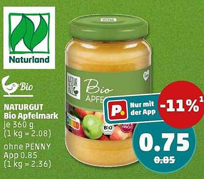 NATURGUT Bio Apfelmark 360 g