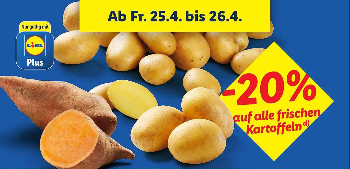 20% Rabatt auf alle frischen Kartoffeln