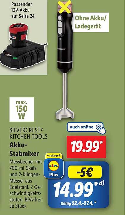 Akku-Stabmixer von SILVERCREST® – Küche leicht gemacht!