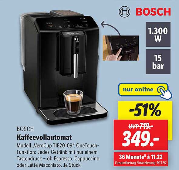 BOSCH Kaffeevollautomat VeroCup TIE20109 - jetzt zum Hammerpreis!