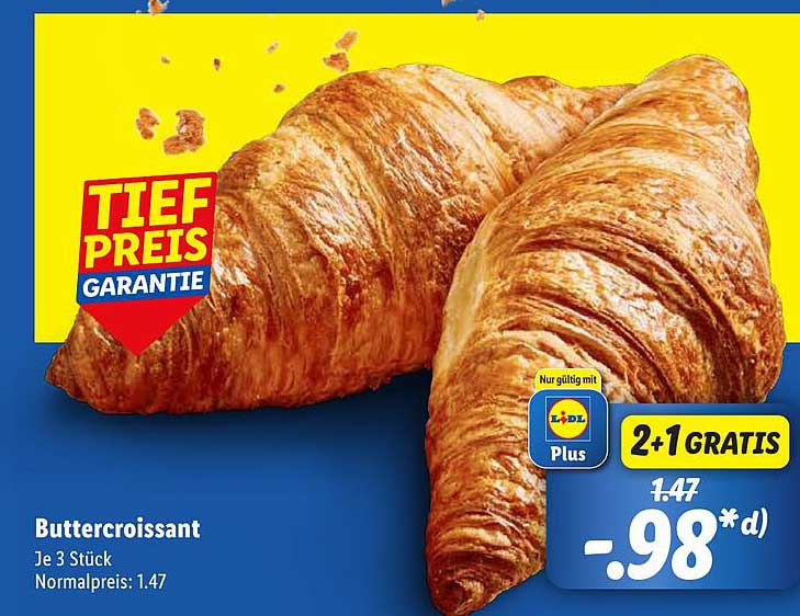 Buttercroissant - 2+1 Gratis