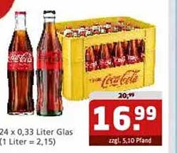 Coca-Cola 24 x 0,33 Liter Glasflaschen