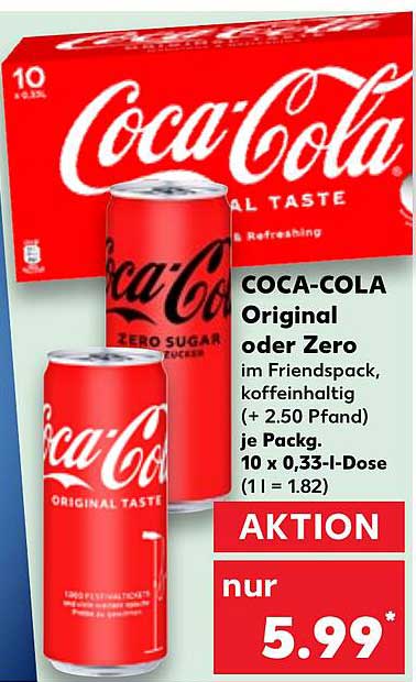 COCA-COLA Original oder Zero im Friendspack