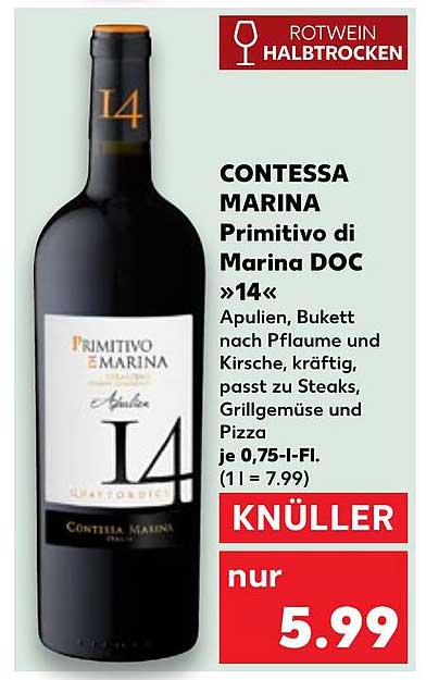 CONTESSA MARINA Primitivo di Marina DOC »14«