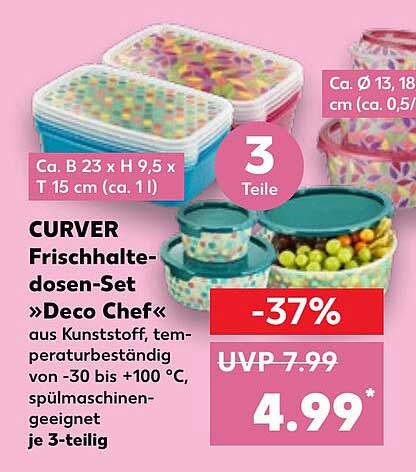 CURVER Frischhaltedosen-Set »Deco Chef« 3-teilig