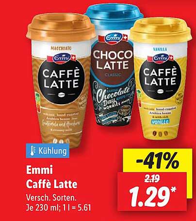 Emmi Caffè Latte - Verschiedene Sorten