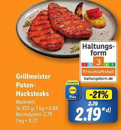 Grillmeister Puten-Hacksteaks