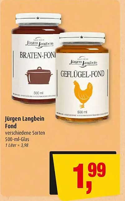 Jürgen Langbein Fond - verschiedene Sorten 500-ml-Glas