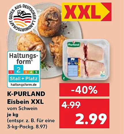 K-PURLAND Eisbein XXL vom Schwein