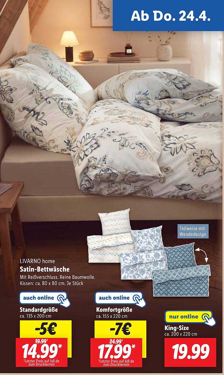 LIVARNO home Satin-Bettwäsche
