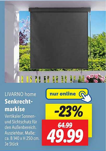 LIVARNO home Senkrechtmarkise