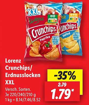 Lorenz Crunchips/Erdnussslocken XXL