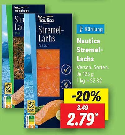 Nautica Streml-Lachs Versch. Sorten 125 g
