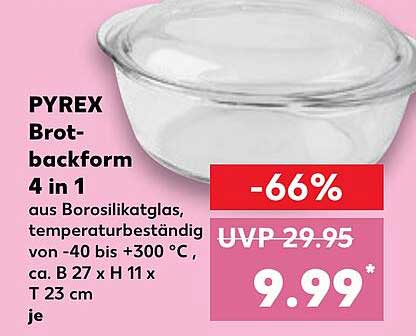 PYREX Brotbackform 4 in 1 aus Borosilikatglas