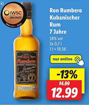 Ron Rumbero Kubanischer Rum 7 Jahre