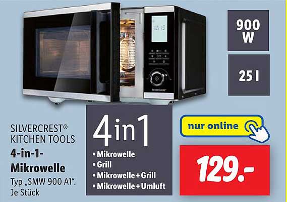 SILVERCREST® 4-in-1-Mikrowelle Typ „SMW 900 A1“