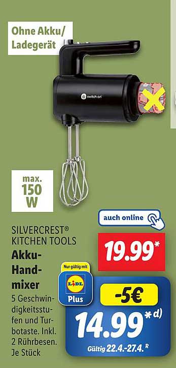 SILVERCREST® Akku-Handmixer