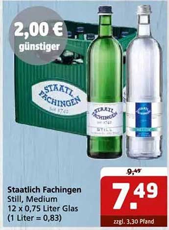 Staatlich Fachingen Still, Medium 12 x 0,75 Liter Glas