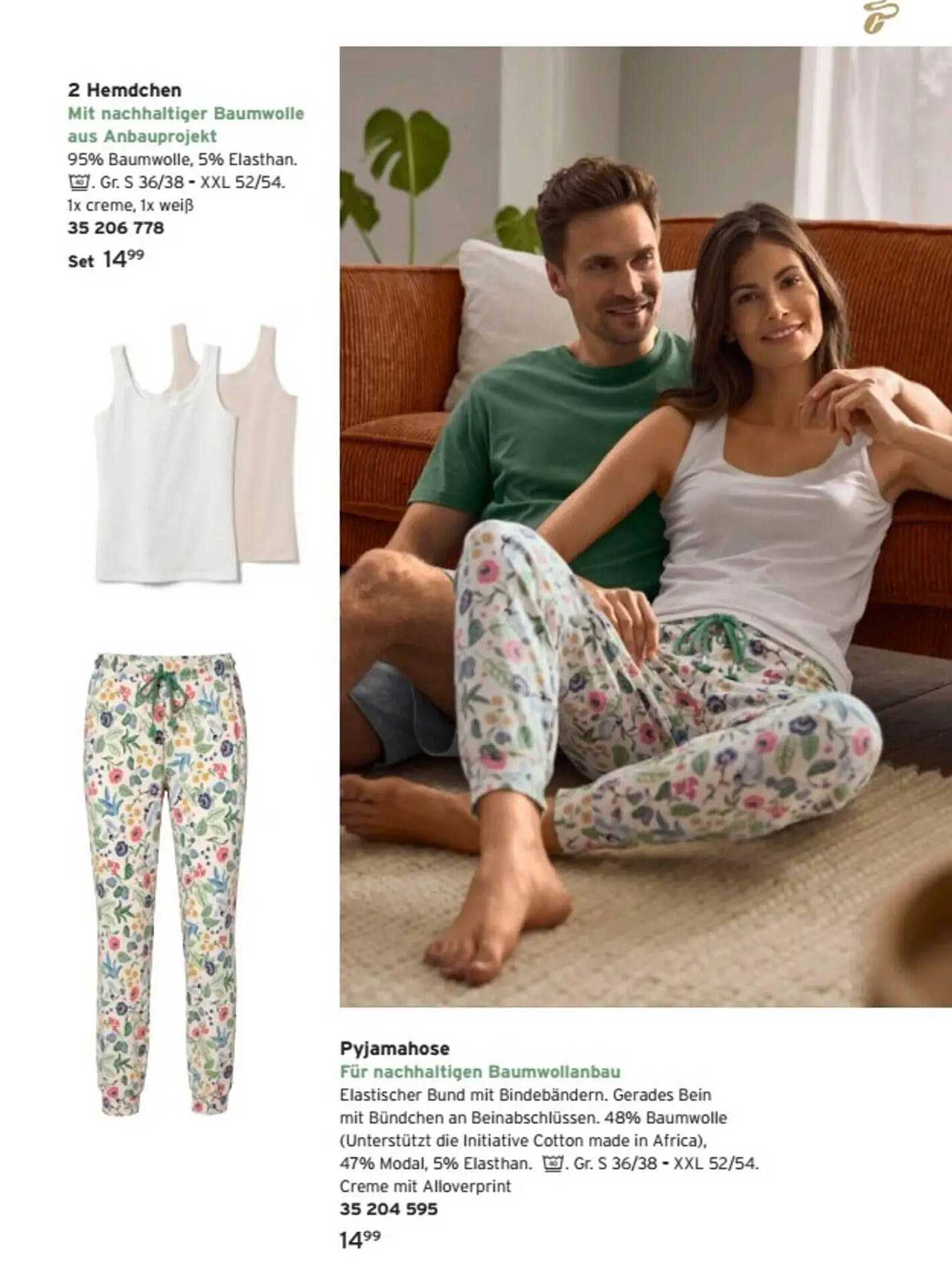 2 Hemdchen aus nachhaltiger Baumwolle – Setpreis 14,99 €
