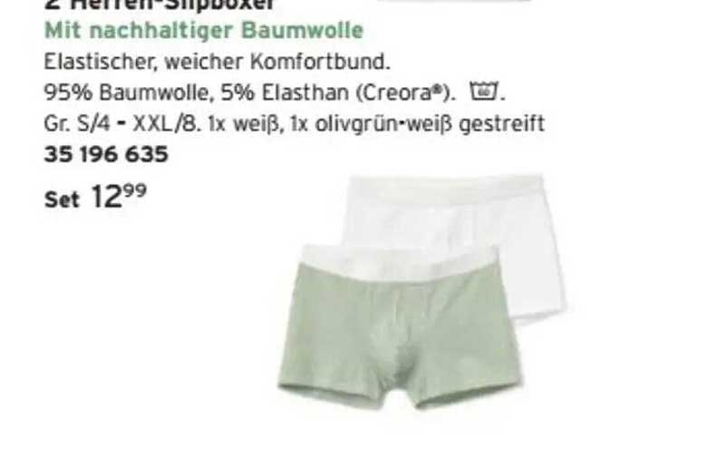 2 Herren-Slipboxer mit nachhaltiger Baumwolle