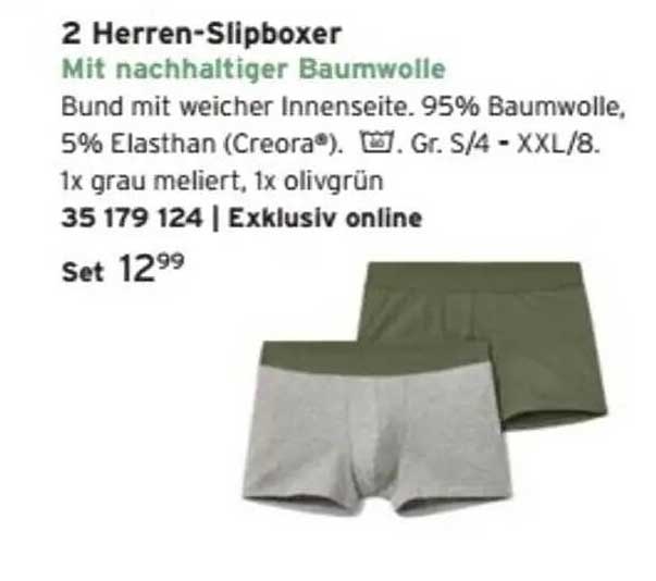 2 Herren-Slipboxer mit nachhaltiger Baumwolle