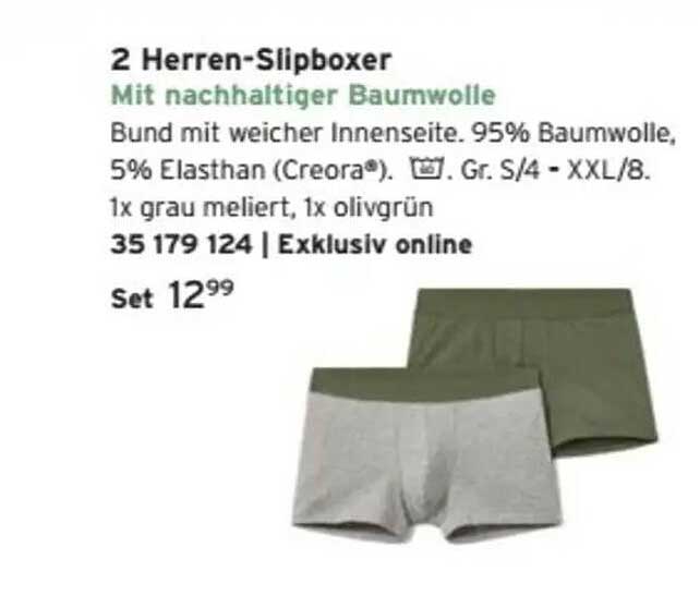 2 Herren-Slipboxer mit nachhaltiger Baumwolle