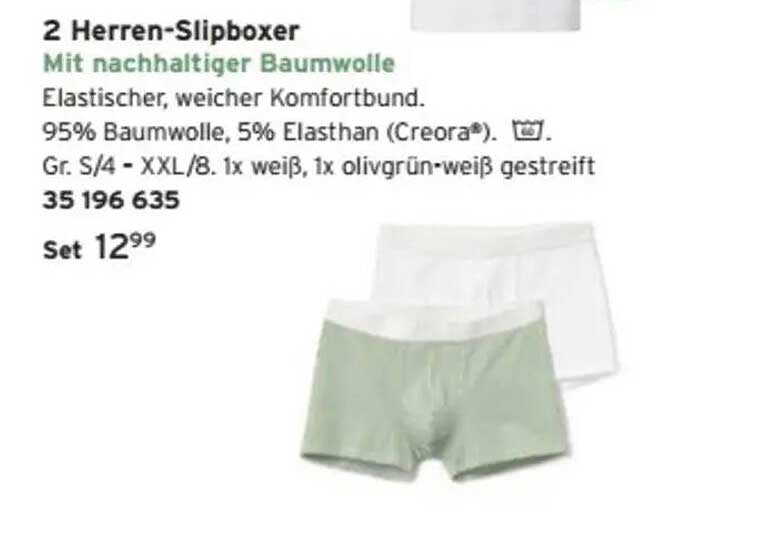 2 Herren-Slipboxer mit nachhaltiger Baumwolle
