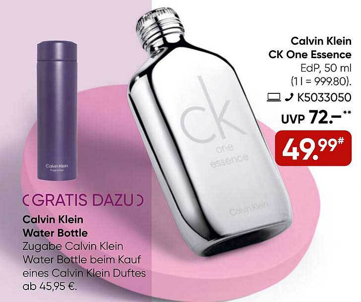 Calvin Klein CK One Essence EdP 50 ml + Gratis Calvin Klein Water Bottle