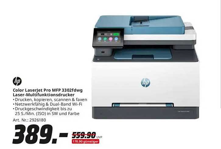 HP Color LaserJet Pro MFP 3302fdwg Laser-Multifunktionsdrucker