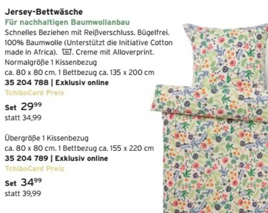 Jersey-Bettwäsche für nachhaltigen Baumwollanbau