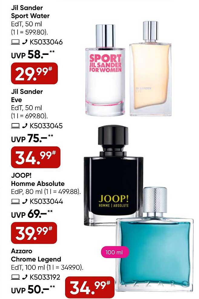 Jil Sander Sport Water EdT, 50 ml