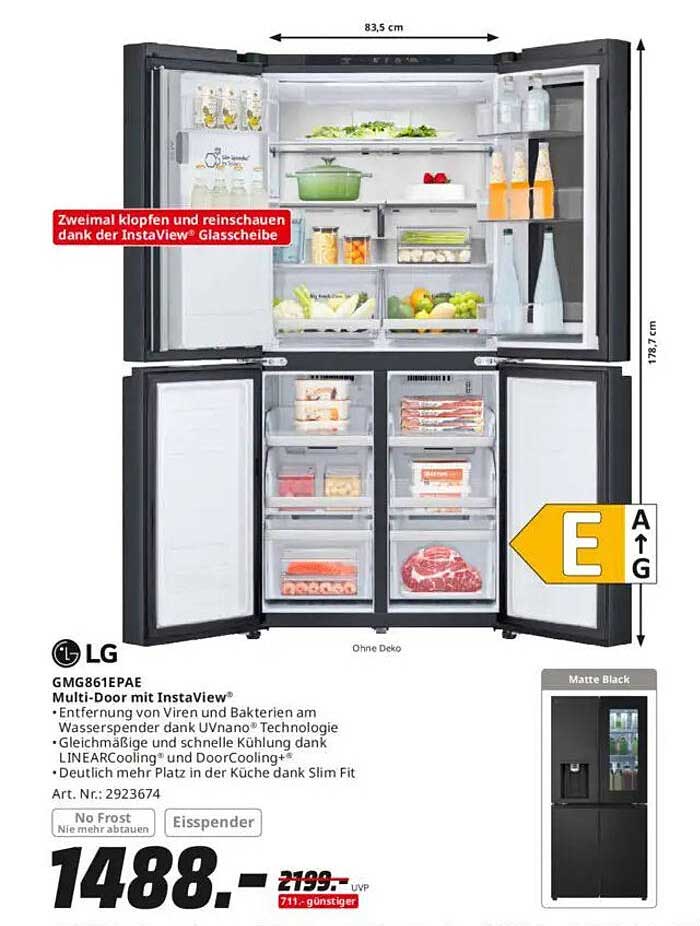 LG GMG861EPAE Multi-Door Kühlschrank mit InstaView®