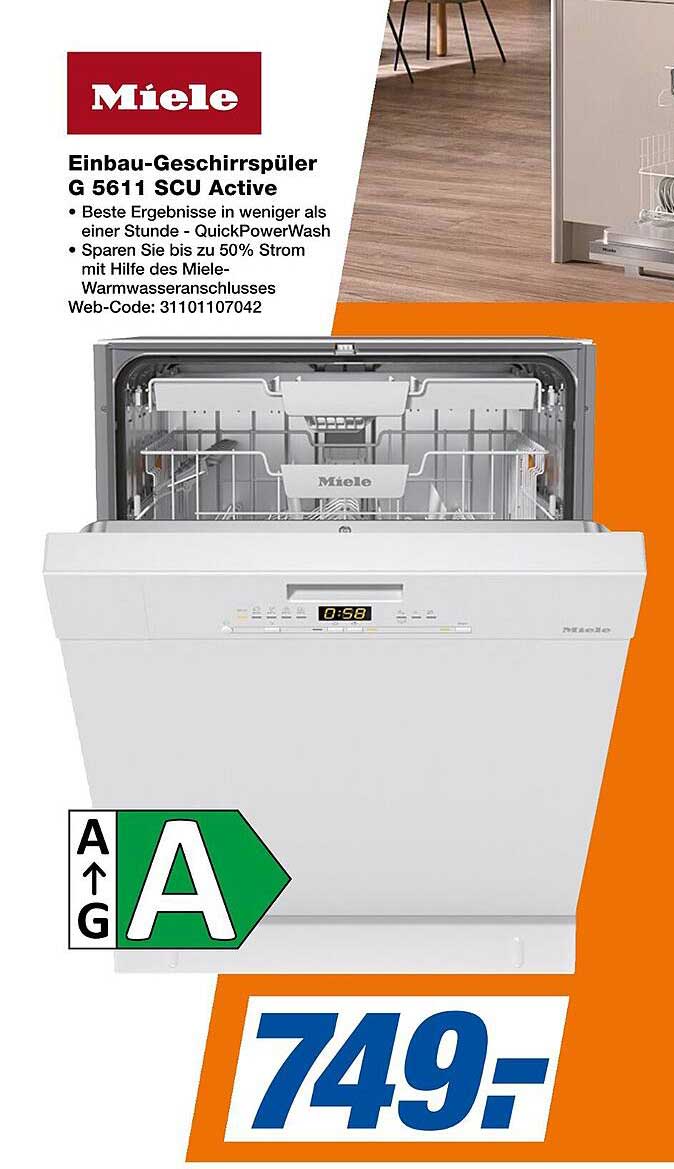Miele Einbau-Geschirrspüler G 5611 SCU Active