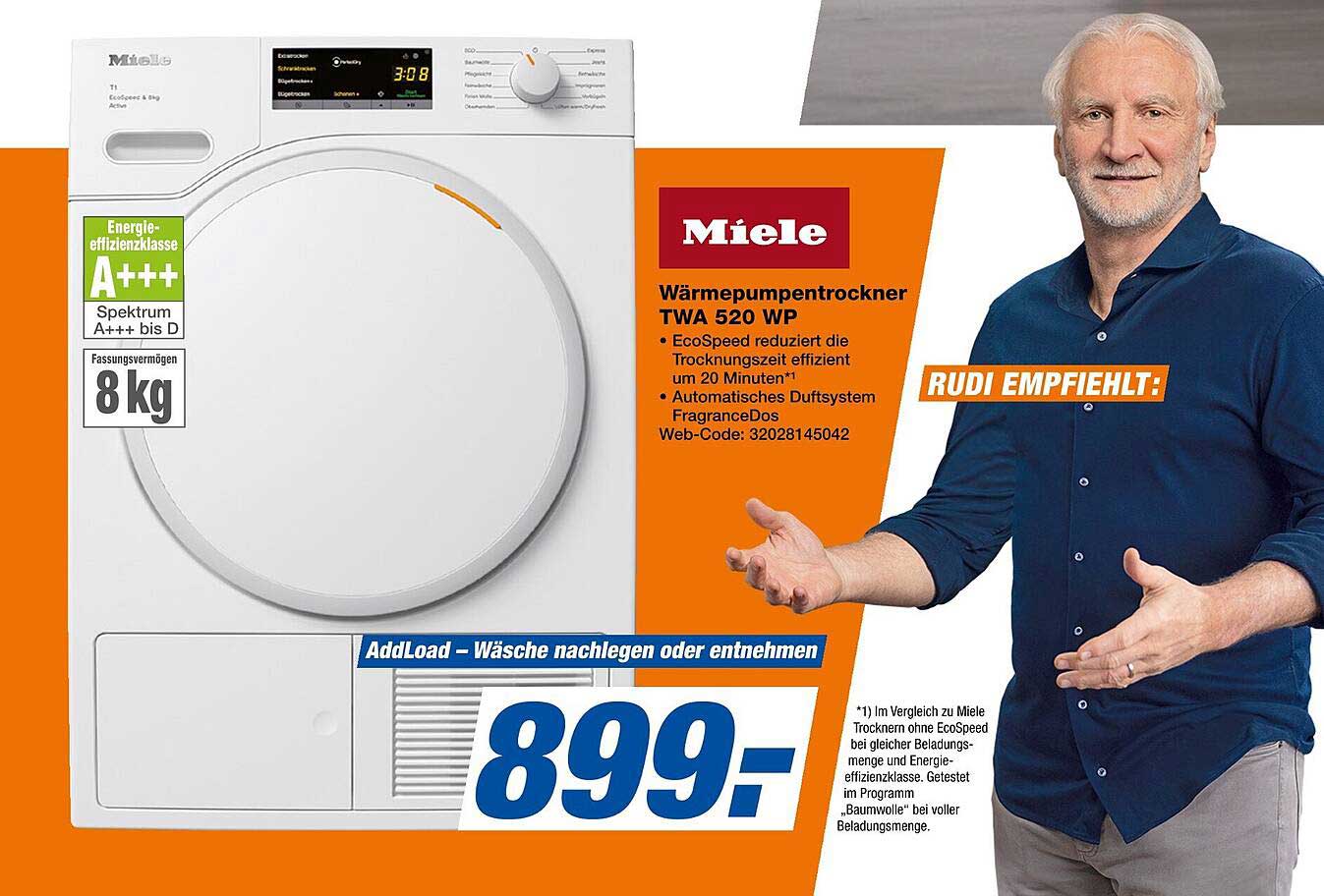 Miele Wärmepumpentrockner TWA 520 WP
