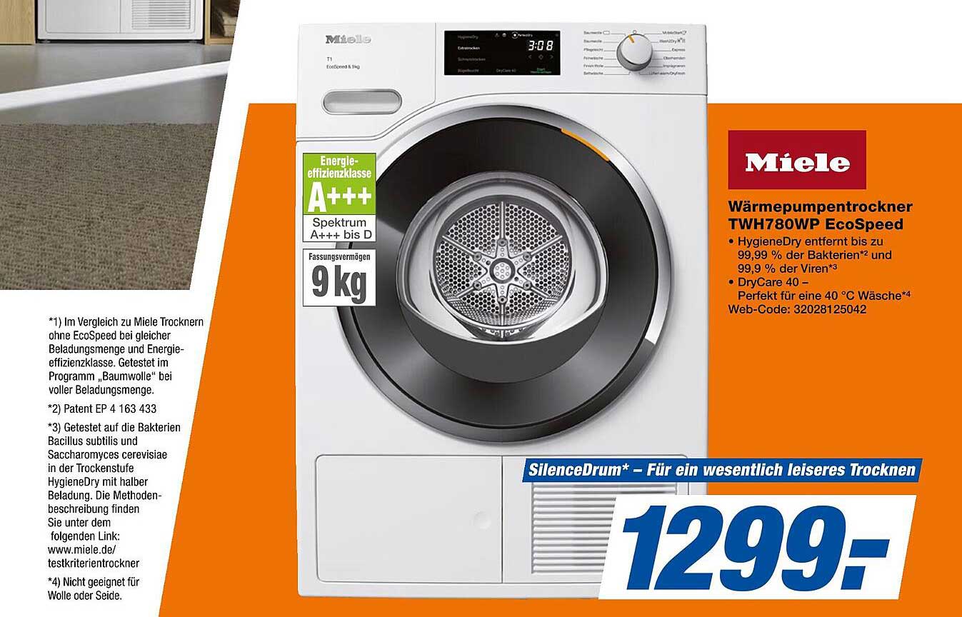 Miele Wärmepumpentrockner TWH780WP EcoSpeed