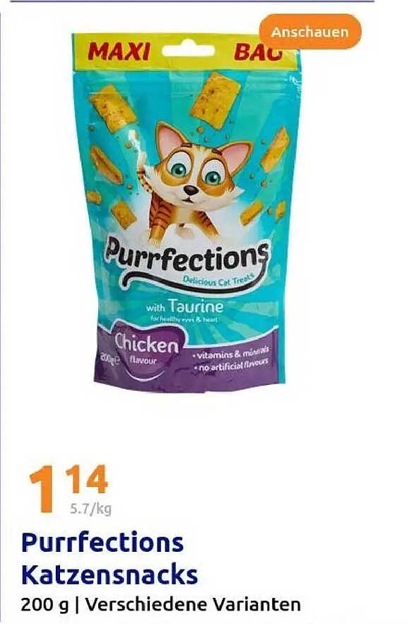 Purrrfections Katzensnacks 200 g - Verschiedene Varianten