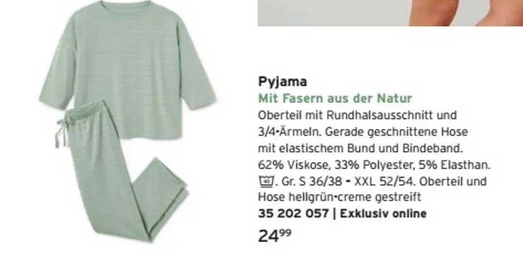 Pyjama mit Fasern aus der Natur