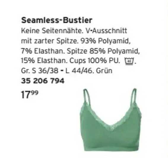 Seamless-Bustier mit zarter Spitze